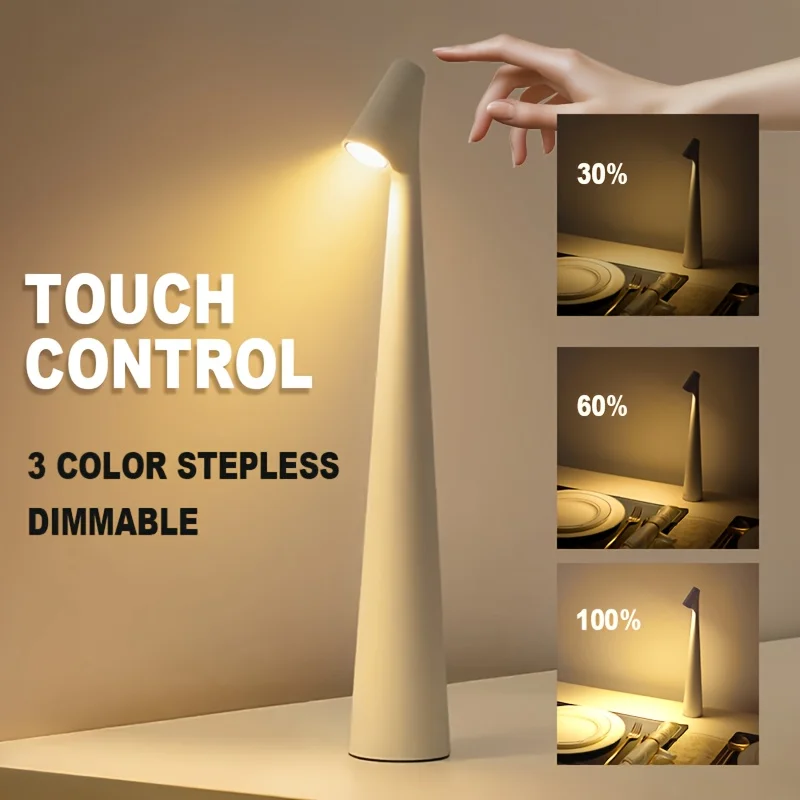 Desk Setup Minimalist - LED Table Lamp USB Charging Atmosphere