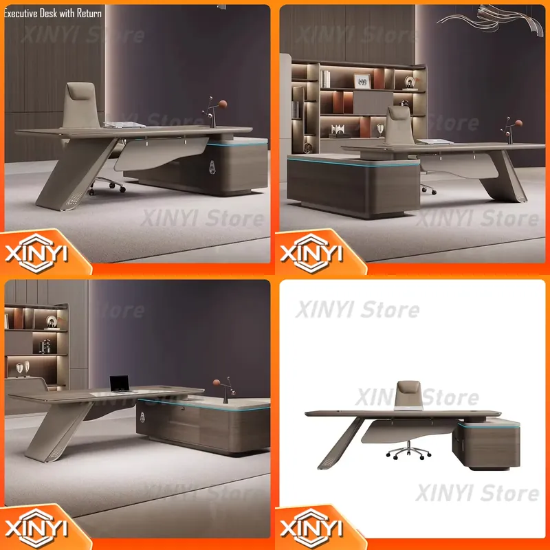 L-Shaped Executive Desk for Of - đánh giá và giá Desk Setup L Shaped