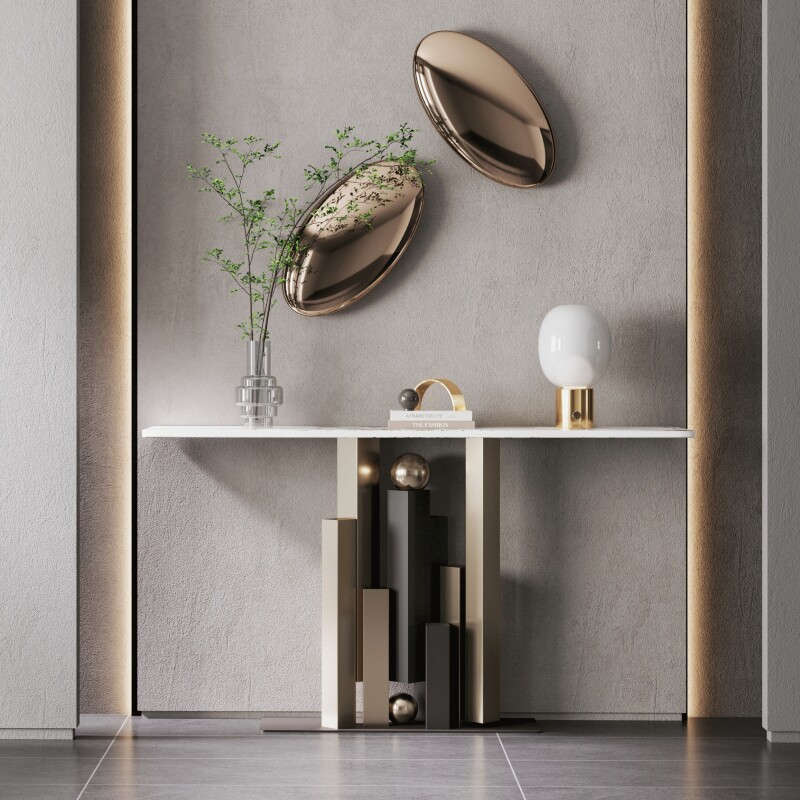 glamour Delicacy Console Table - đánh giá và giá Desk Setup Minimalist