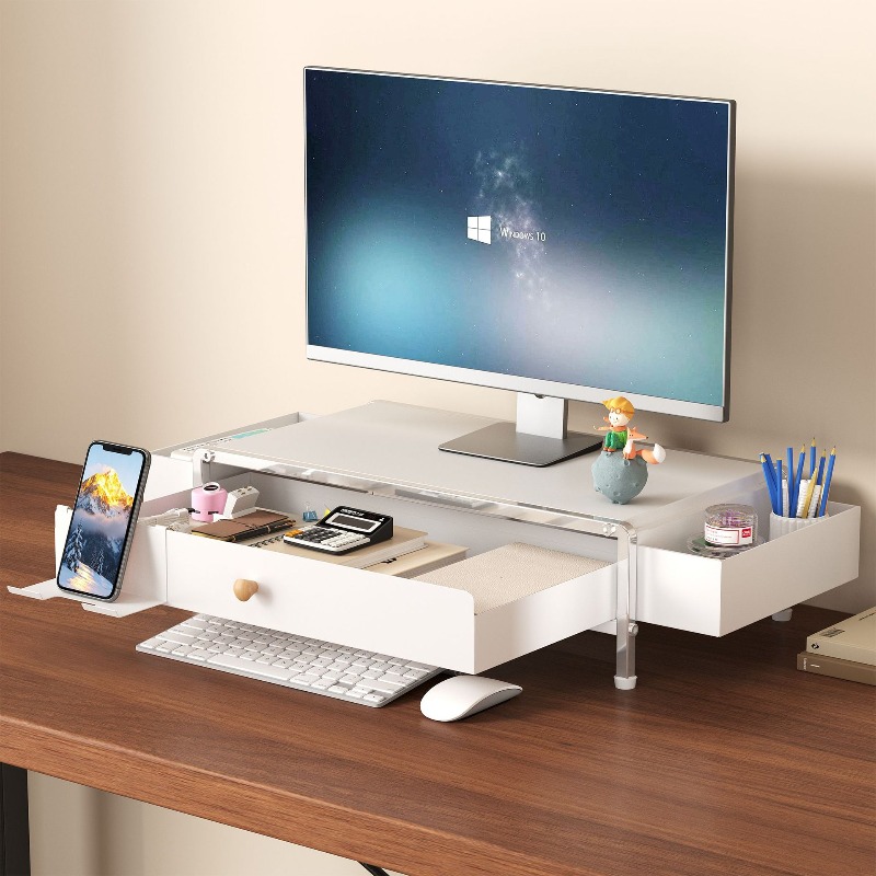Metal Monitor Stand Riser Adju - đánh giá và giá Setup Desk Monitor