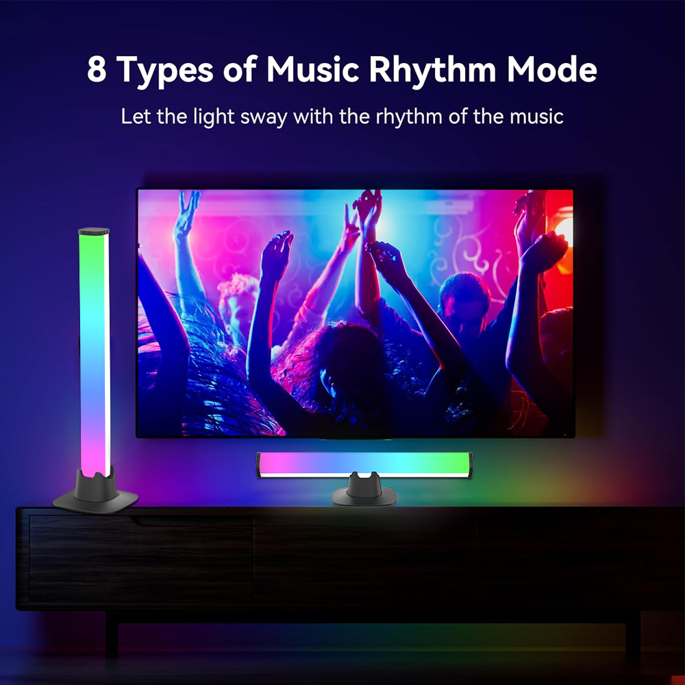 TV Backlight Smart RGB LED Lig - đánh giá và giá Desk Setup With Tv